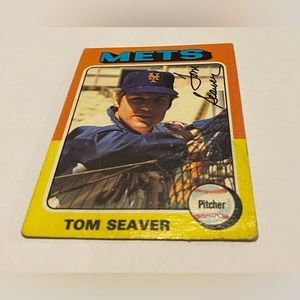 Tom Seaver 1975 Topps Baseball card vintage collectible #370